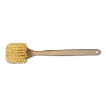 Boardwalk® Utility Brush, Cream Polypropylene Bristles, 5.5 Brush, 14.5" Tan Plastic Handle freeshipping - TVN Wholesale